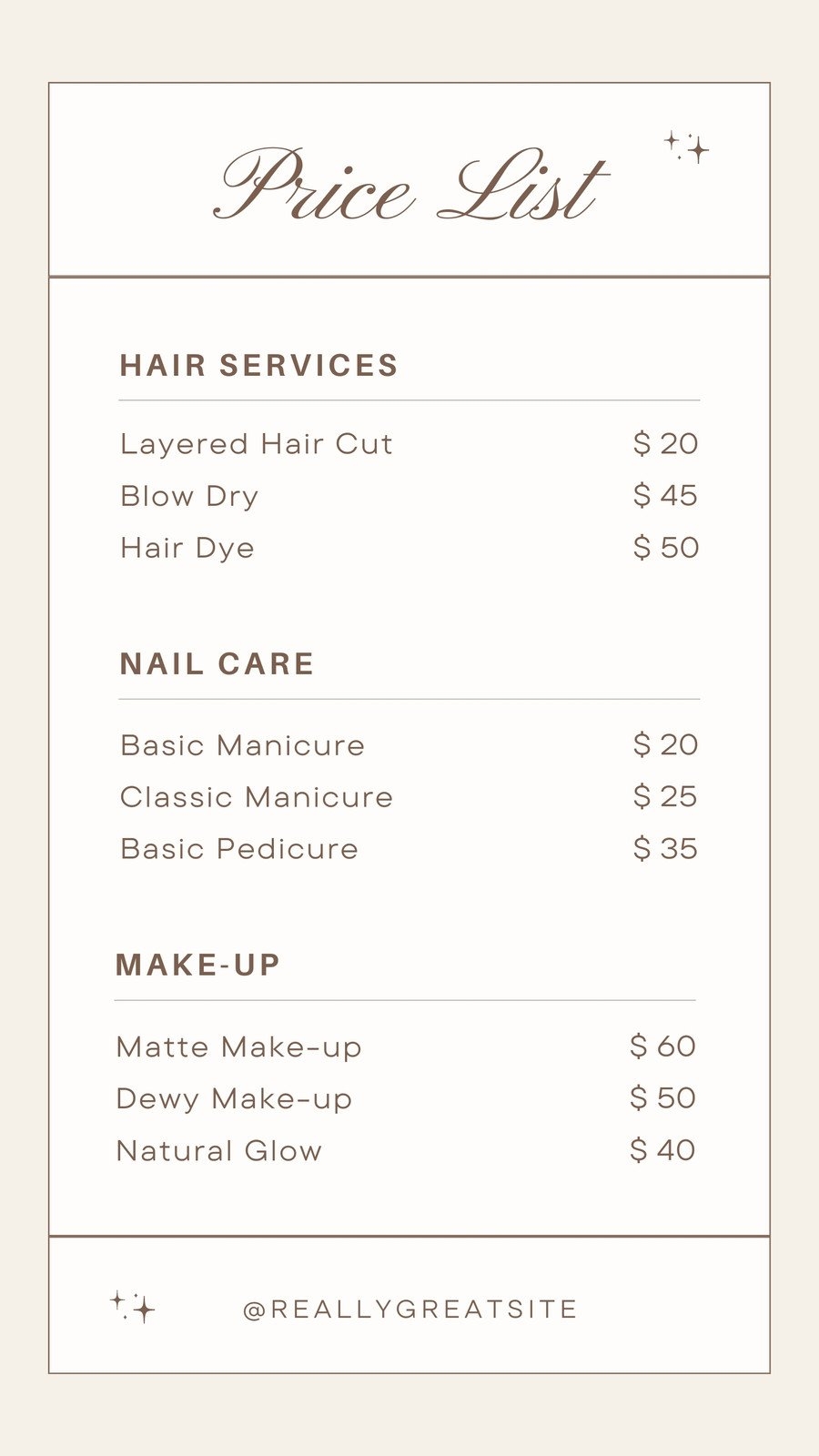 Free Customizable Price List Templates Canva