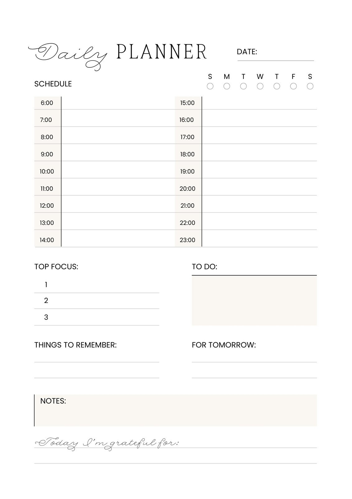 Free Daily Planner Templates To Customize Canva