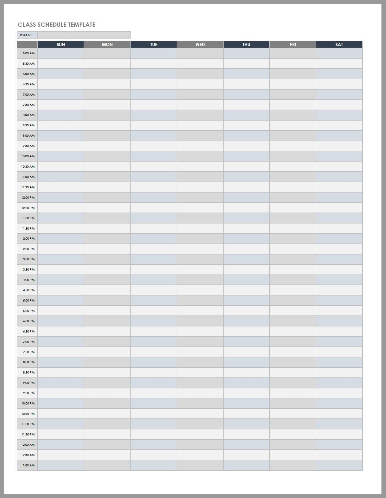 Free Printable Editable Schedule