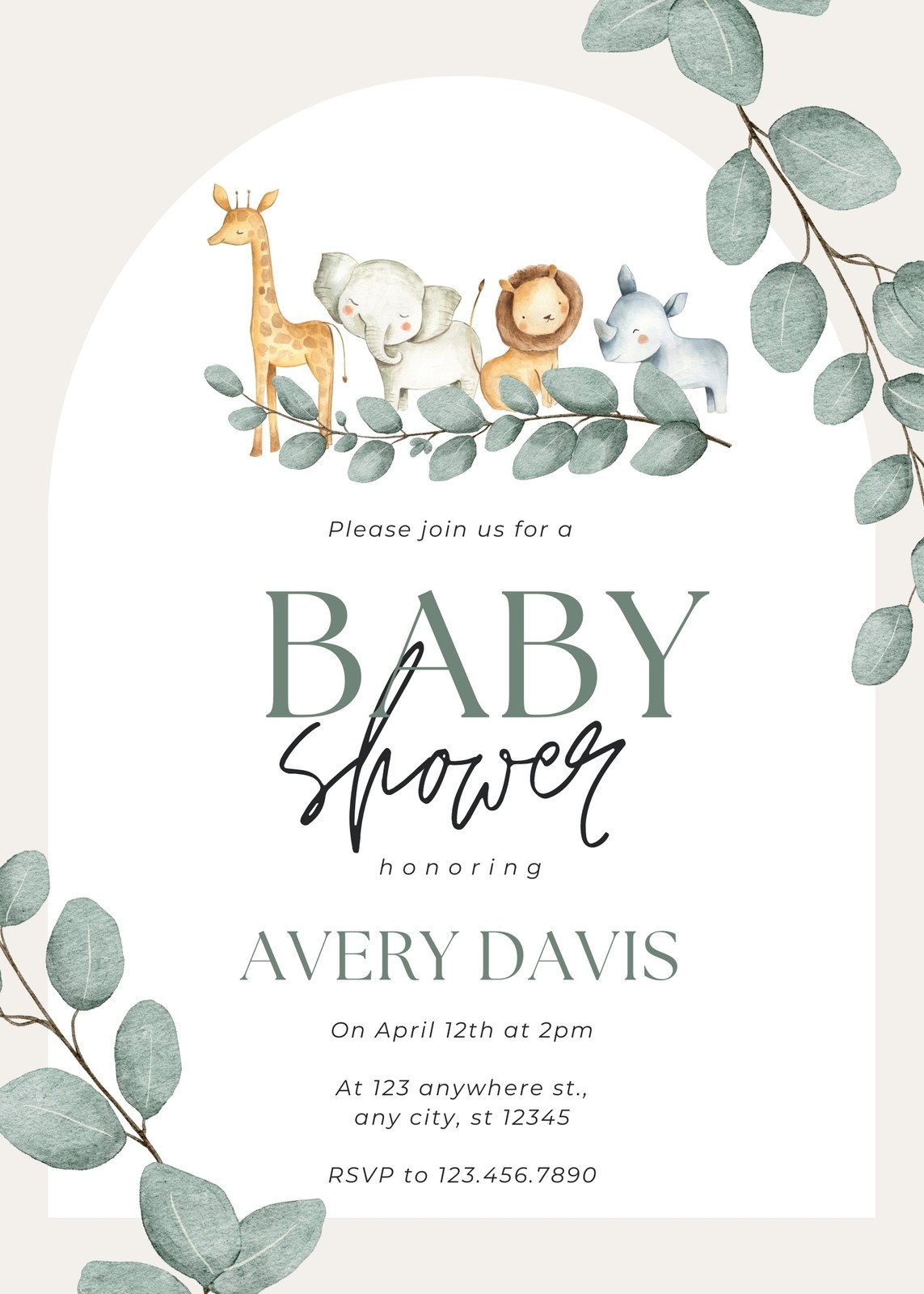 Printable Editable Baby Shower Invites