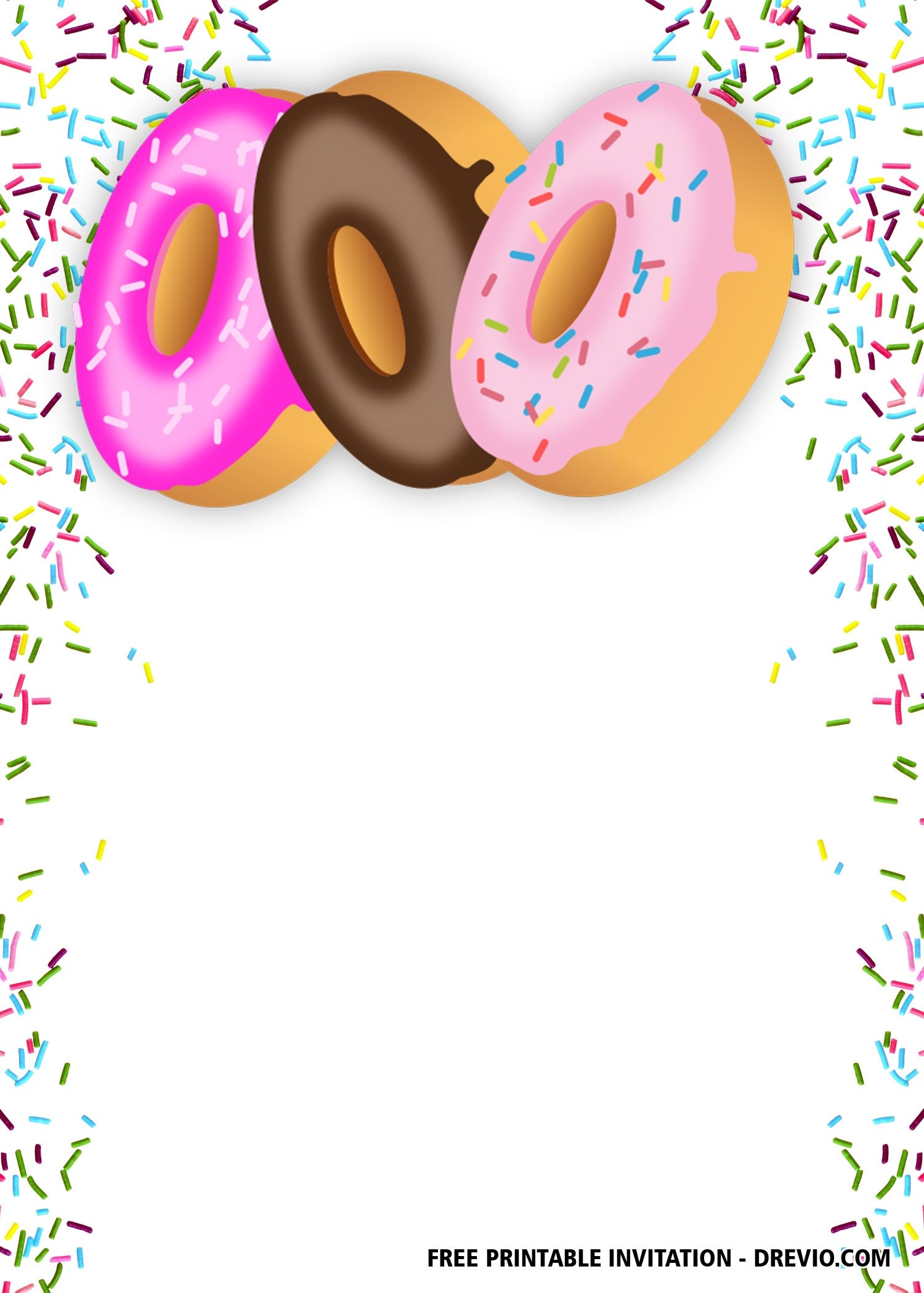 FREE Editable Donuts Party Invitation Templates Download Worksheets Library