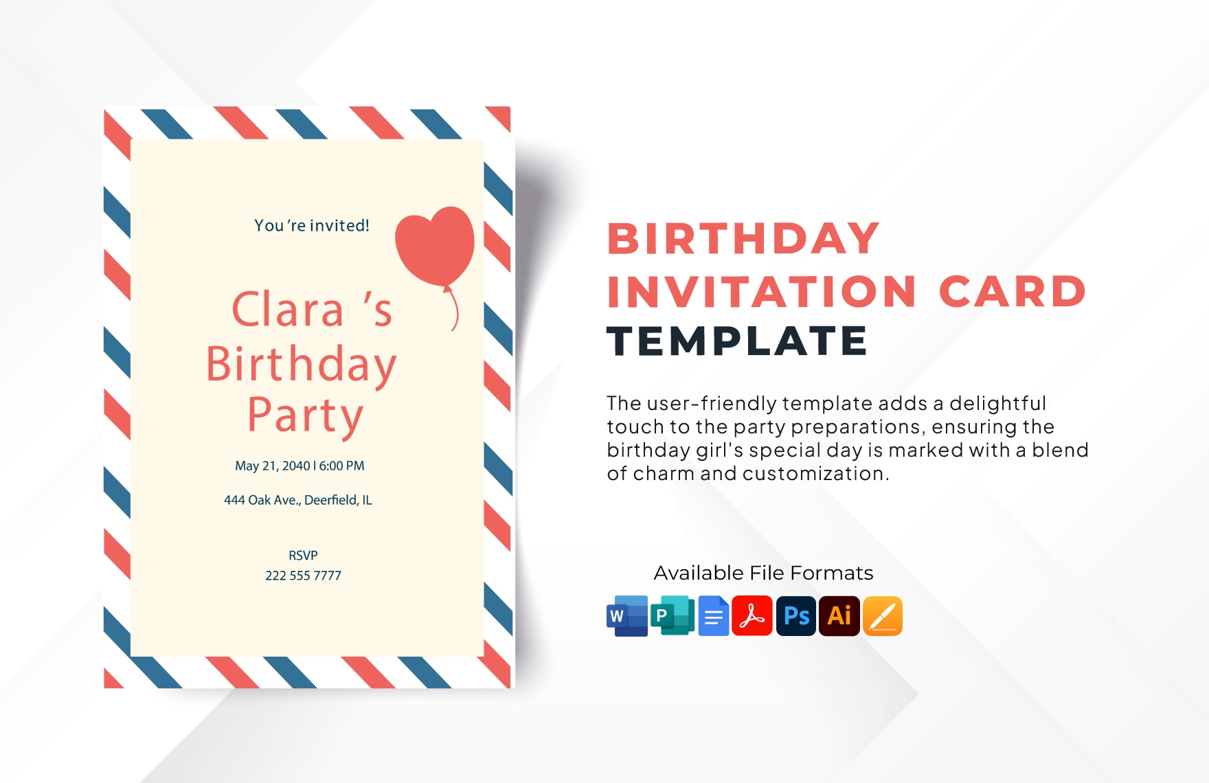 Office Party Printable Editable Word Document Inviatation