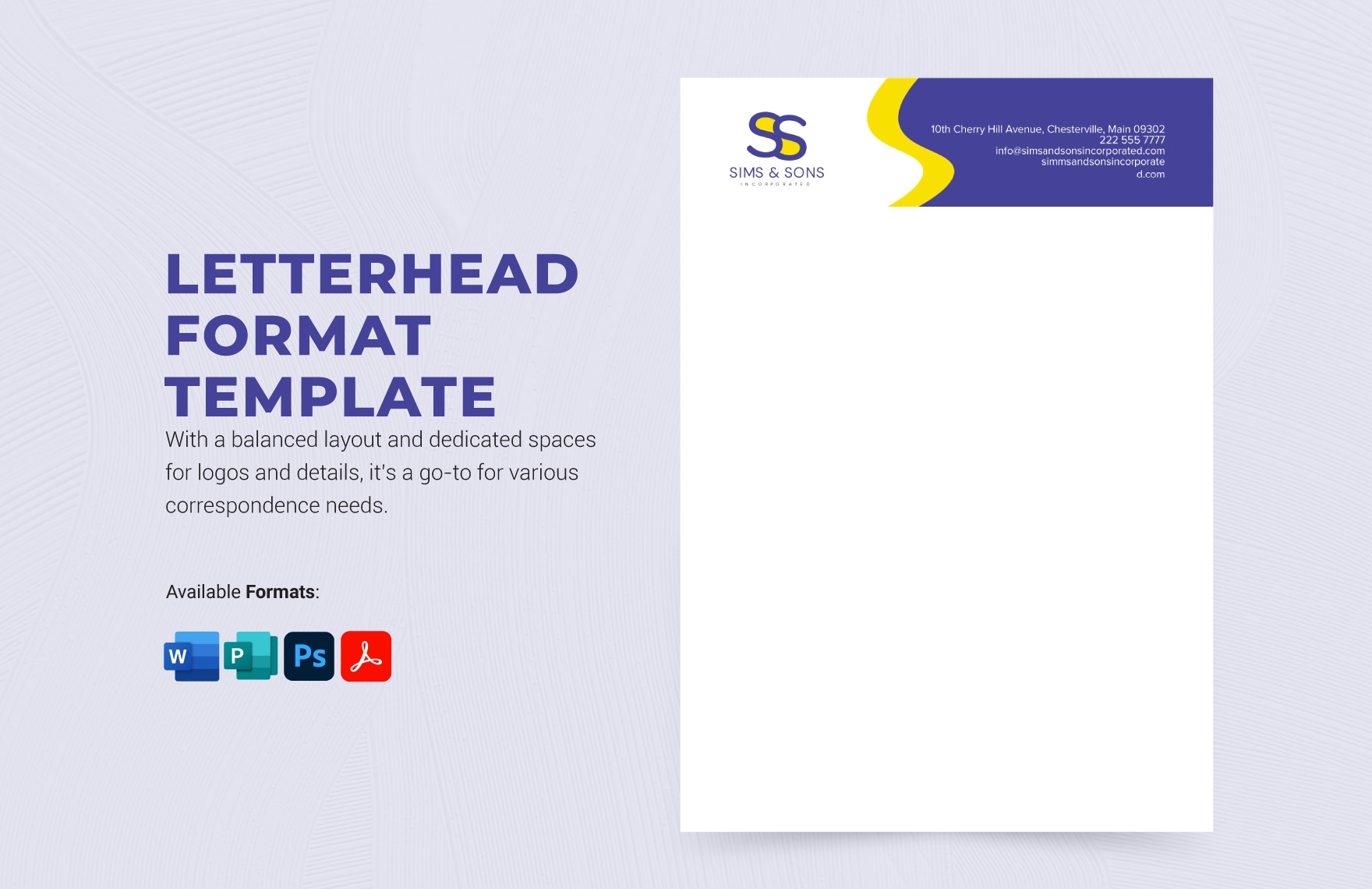 Editable And Printable Letterhead Template