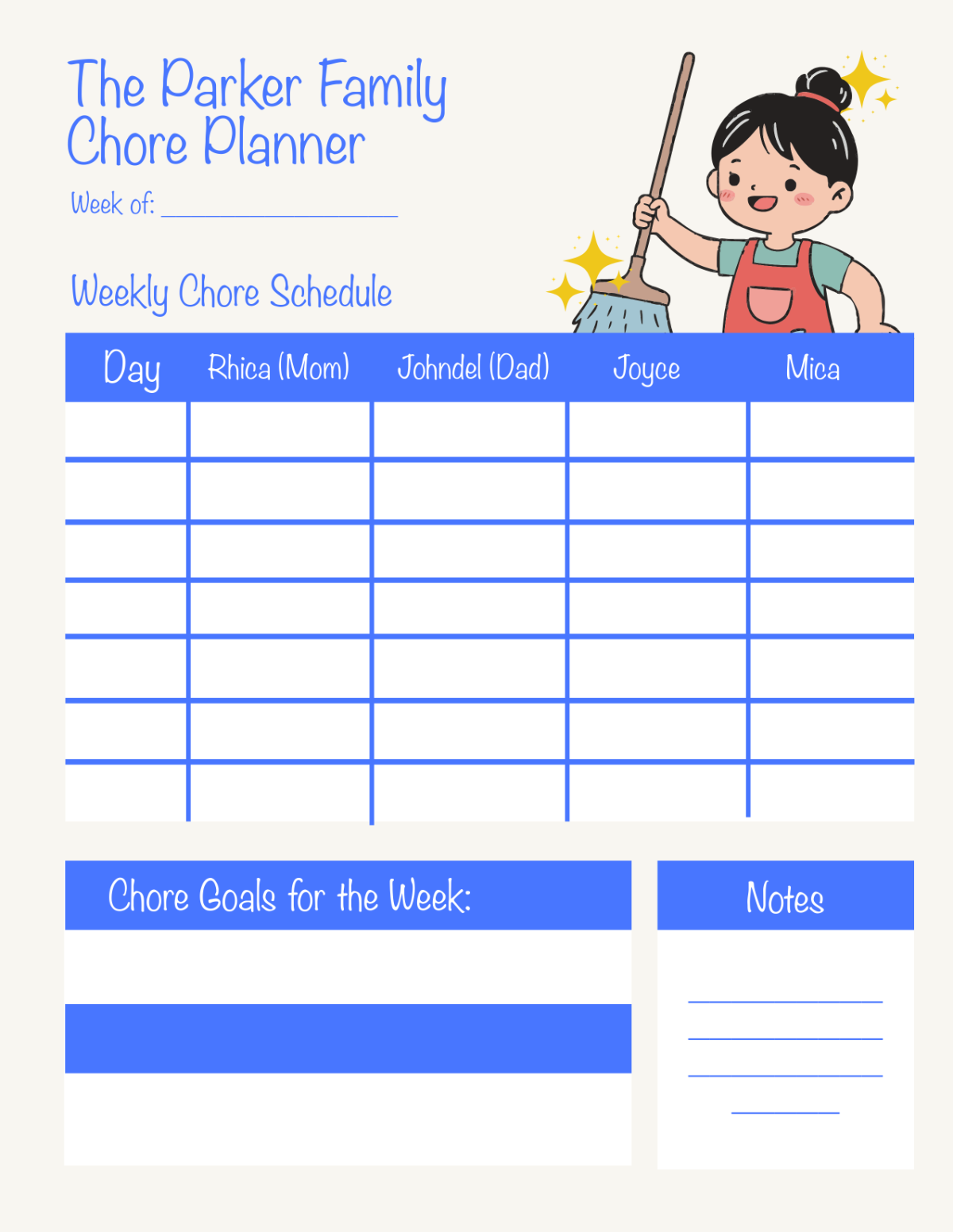 Free Family Planner Templates To Customize Online