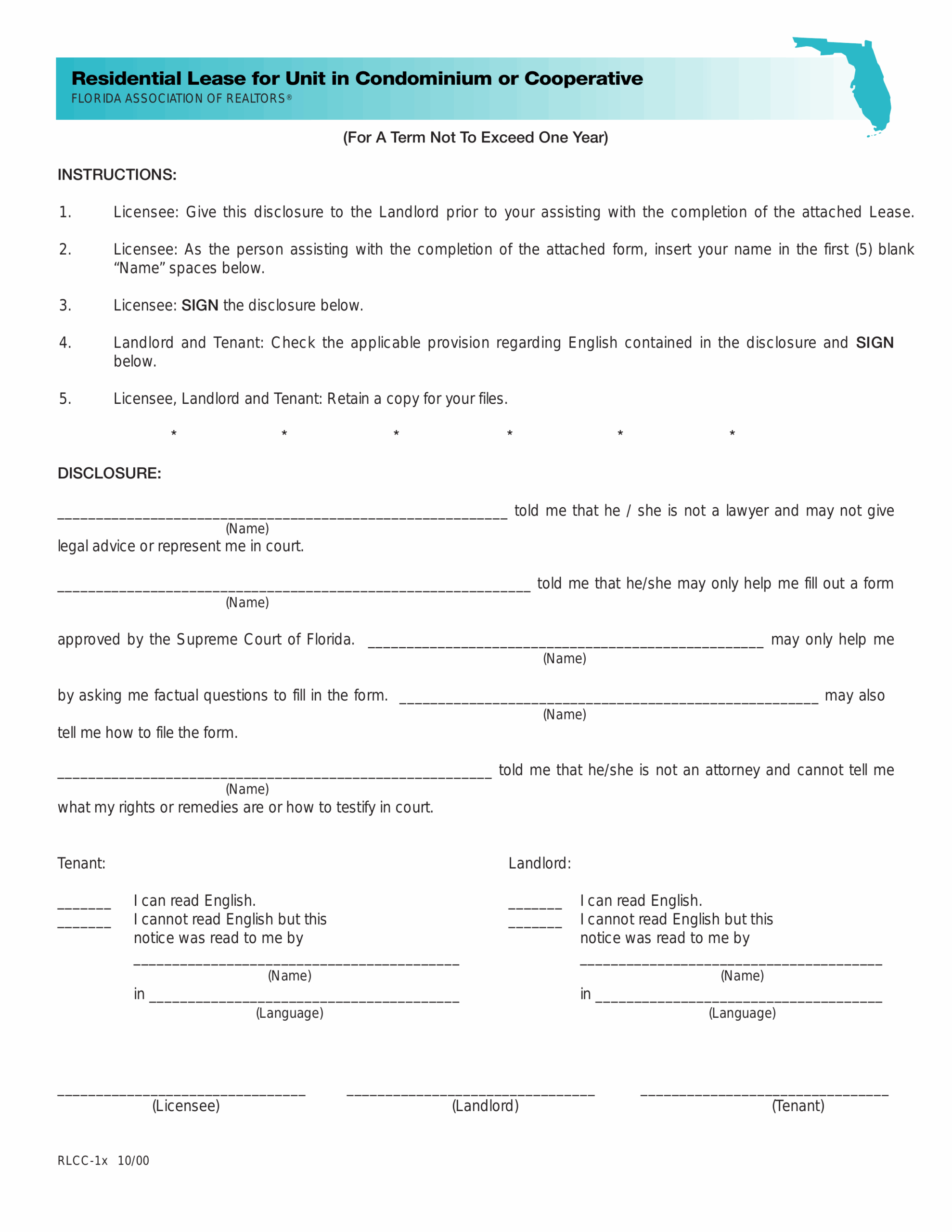 Renters Agreement For Condos Editable And Printable