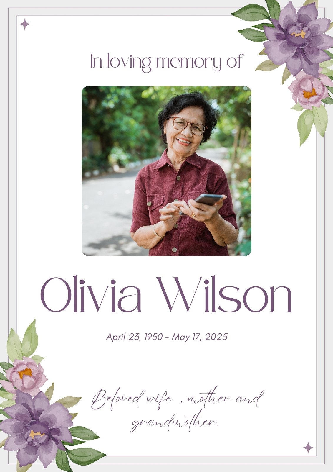 Free Funeral Flyer Templates To Edit And Print Canva