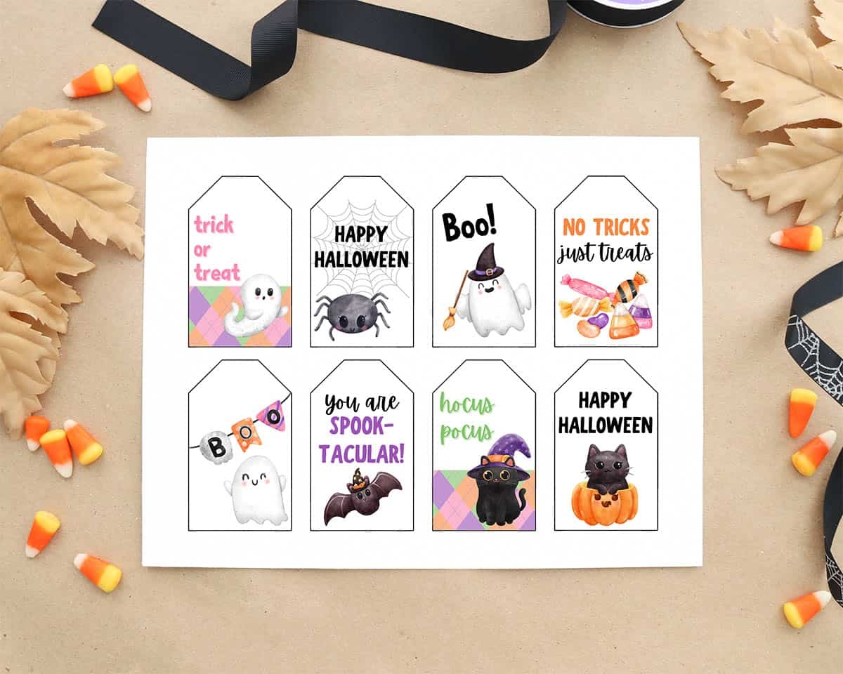 Free Editable Printable Halloween Tags For Treat Bas