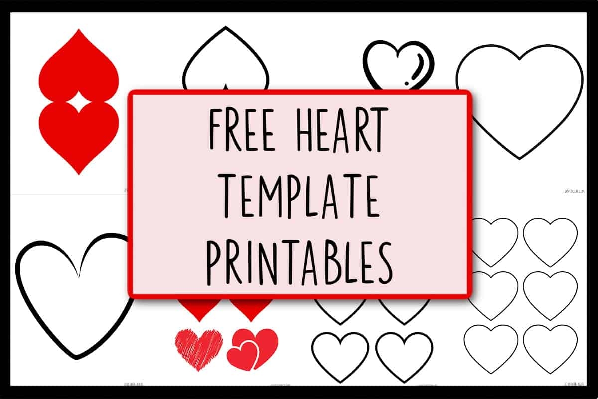 Printable And Editable Hearts
