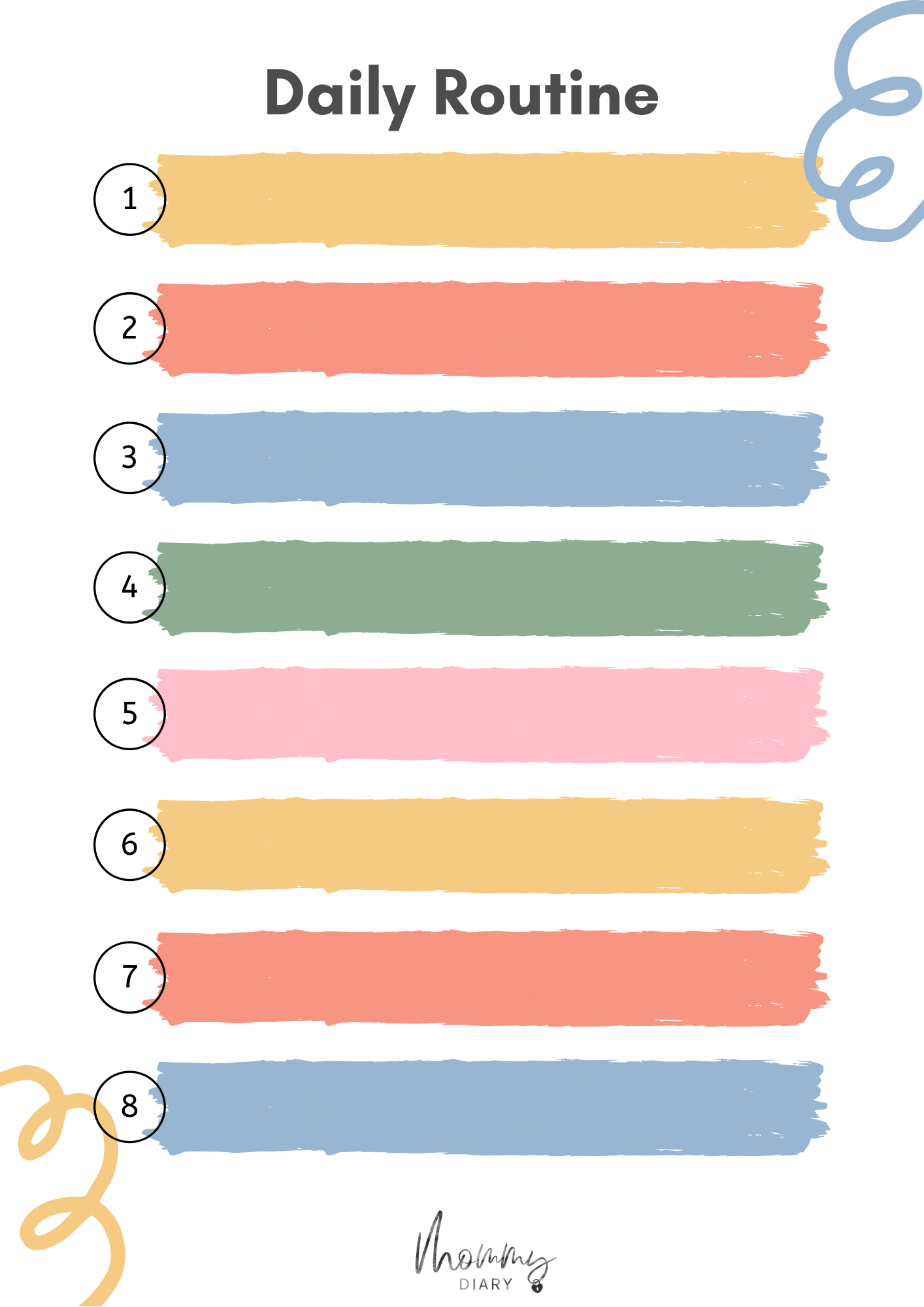 Free Homeschool Schedule Template Our Homeschool Rountine