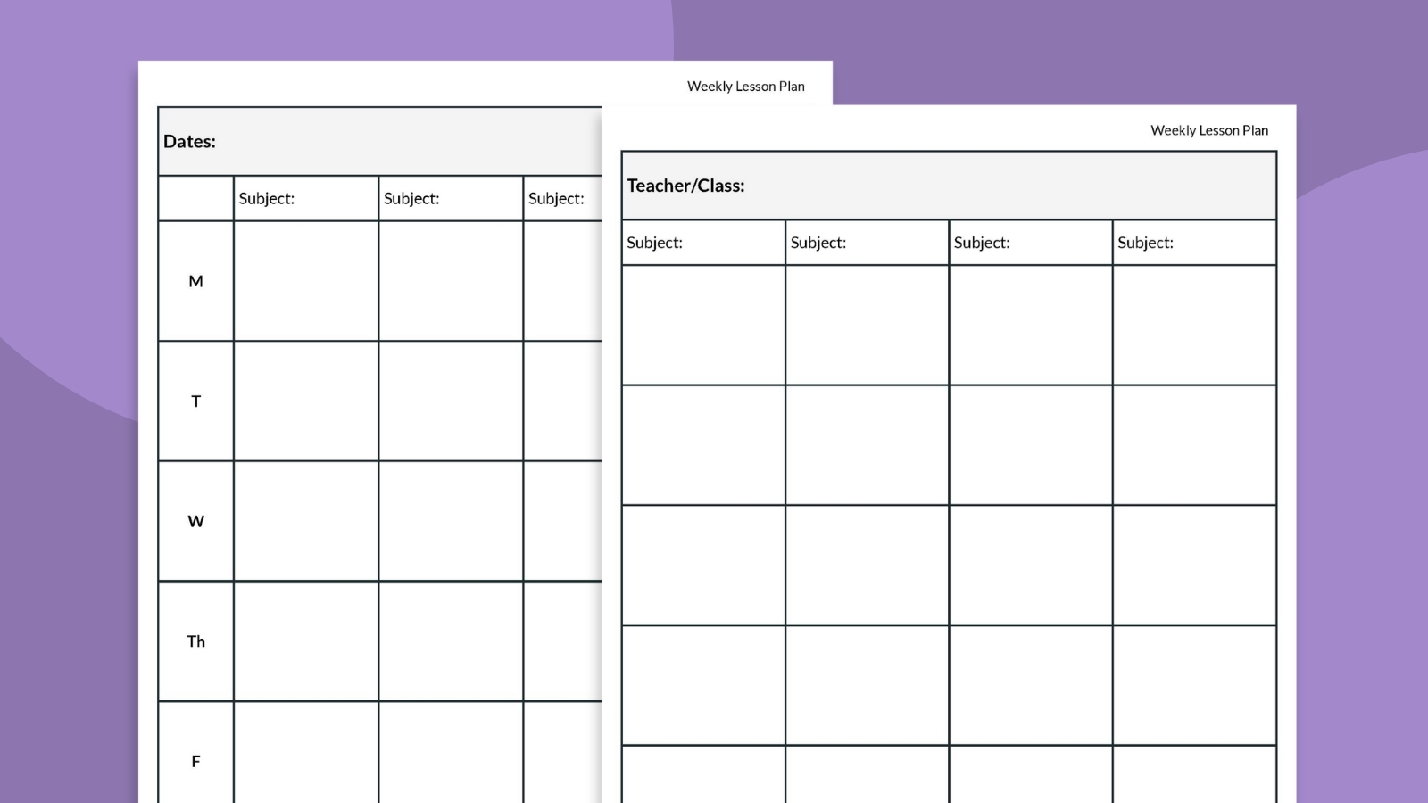 Editable Printable Lesson Plan Templates For Free