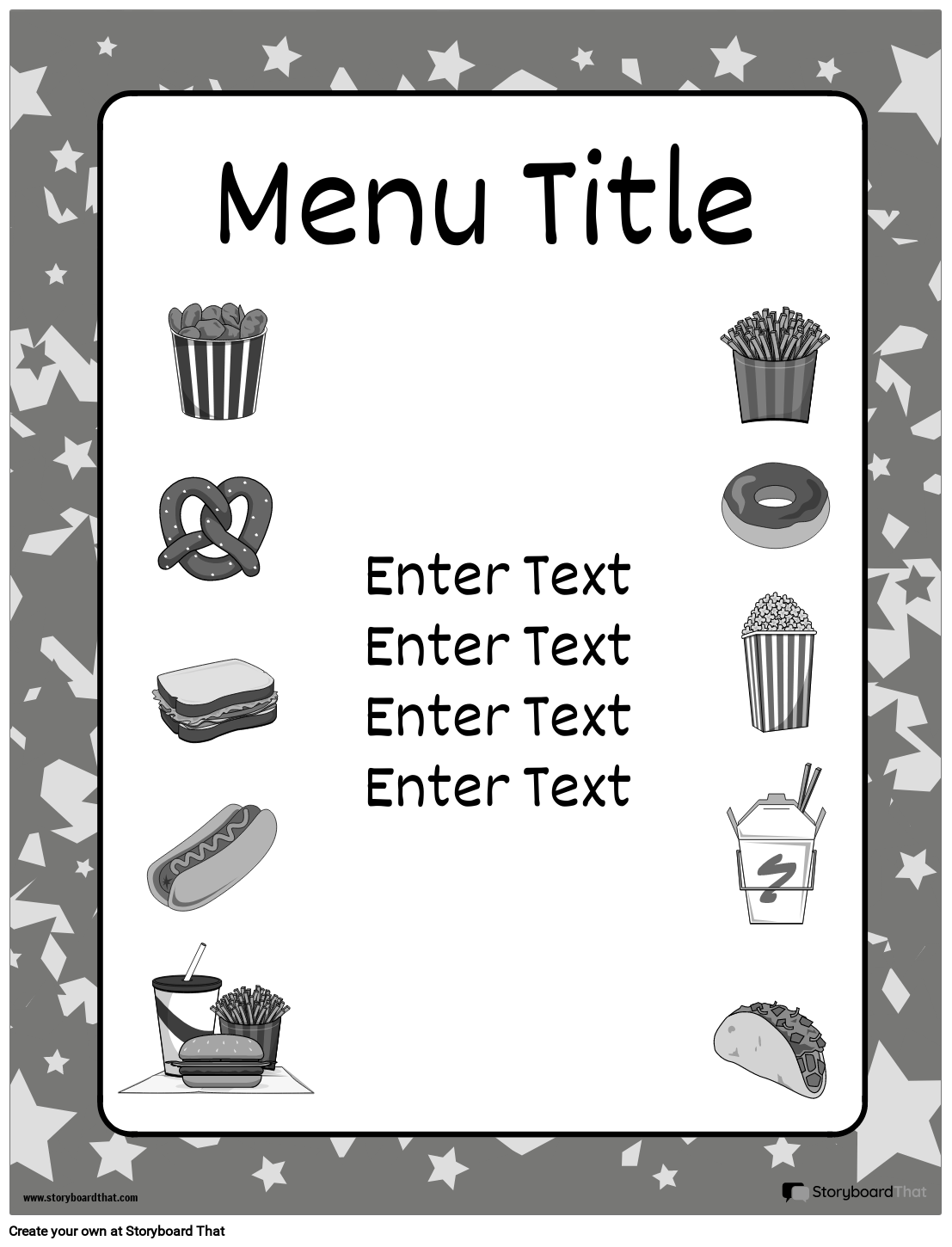 Free Menu Templates Design Online With Storyboard That