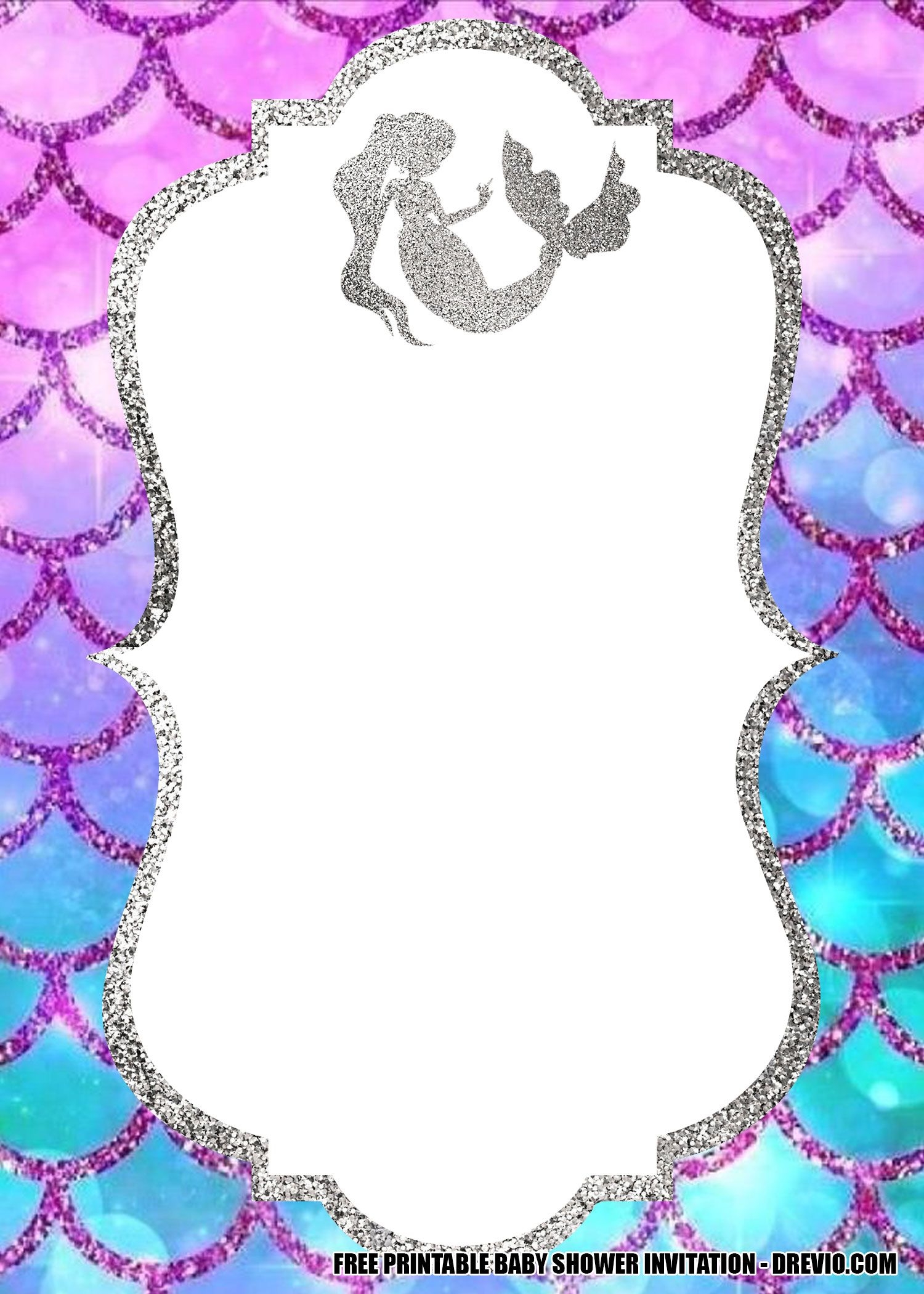 Free Mermaid Baby Shower Invitations Clearance