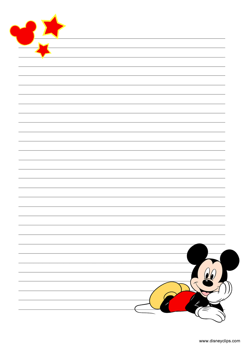 Free Mickey Mouse Printable Crafts Bookmarks Notes Invitations 