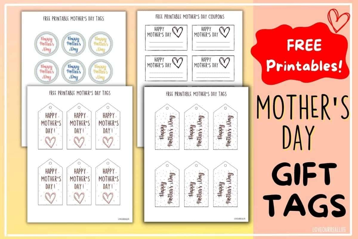 FREE Mother s Day Gift Tag Printable Gifts Or Cupcake Toppers Love Our Real Life