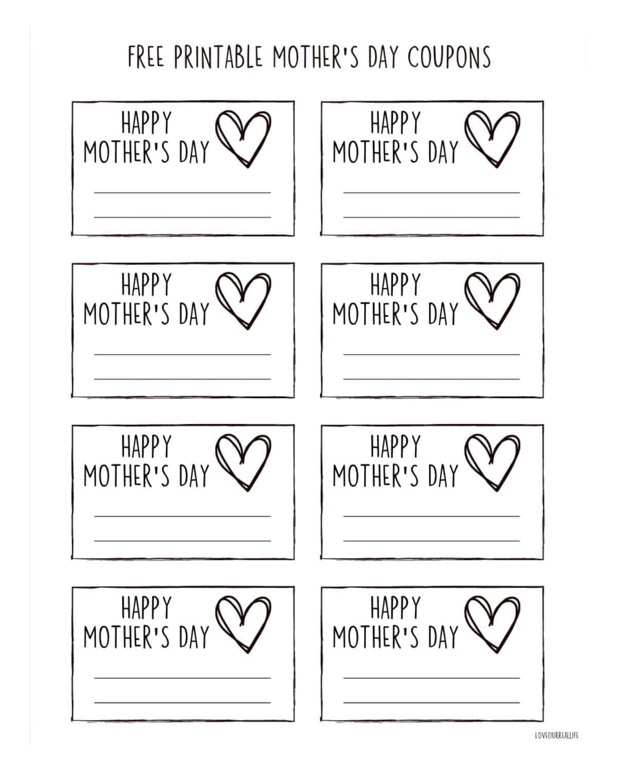 FREE Mother s Day Gift Tag Printable Gifts Or Cupcake Toppers Love Our Real Life