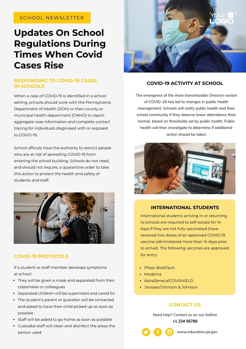 Free Newsletter Templates Edit Download Or Print Visme