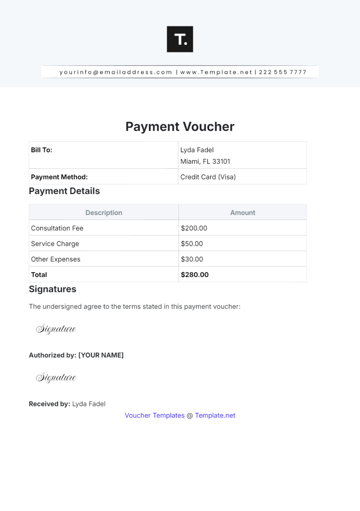 Free Payment Voucher Templates Editable And Printable