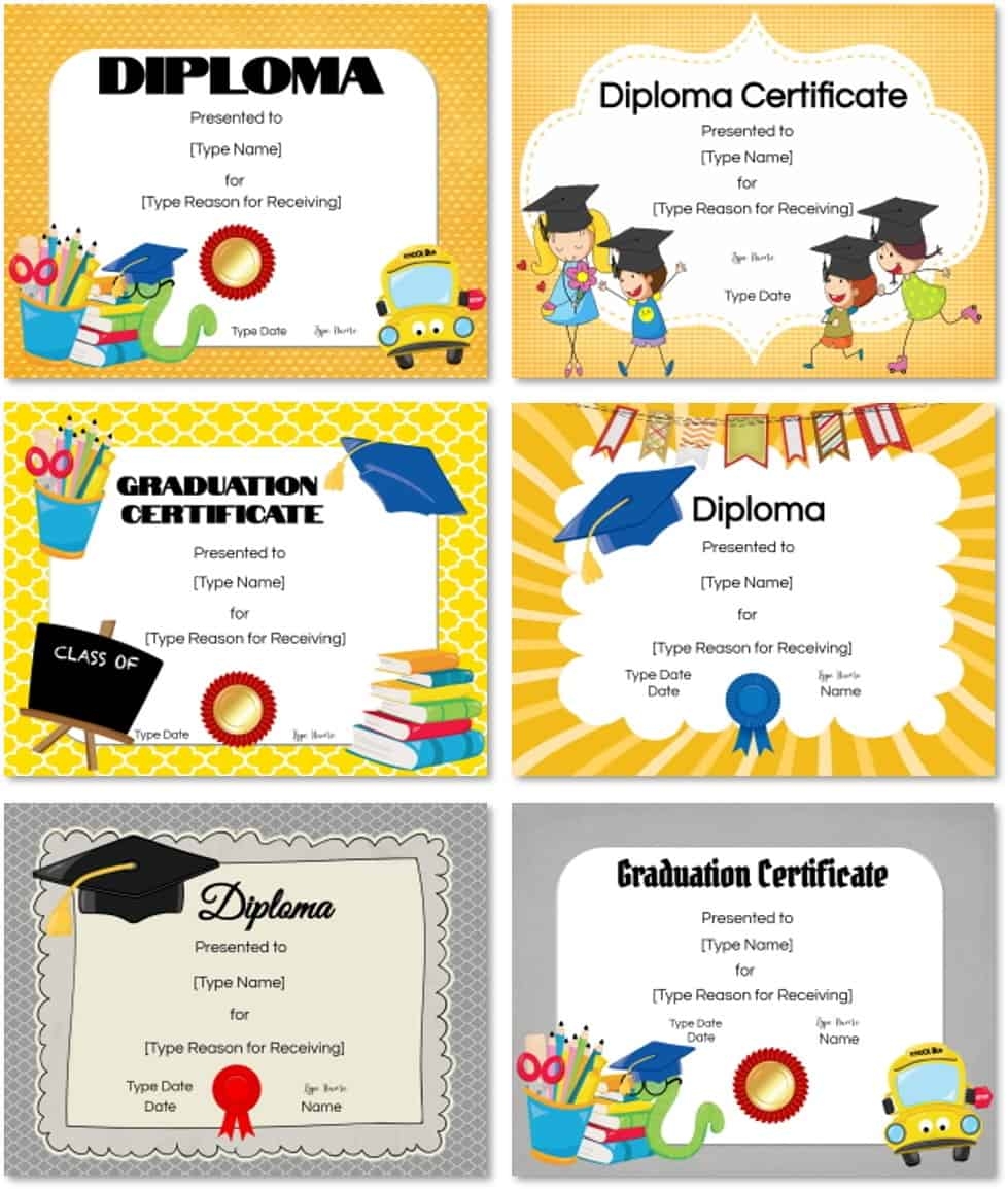 Free Printable Editable Graduation Certificates Templates