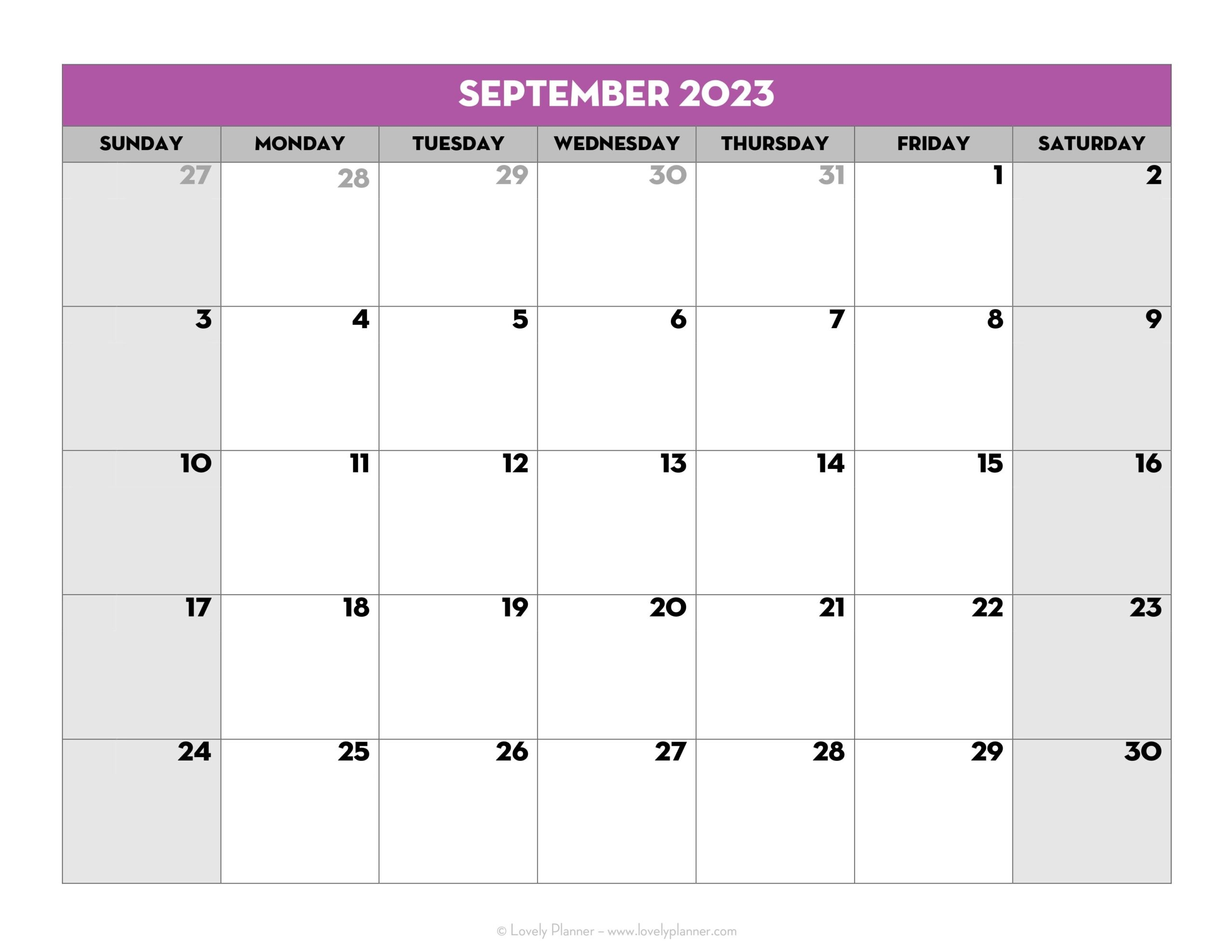 Free Printable 2023 2024 Monthly School Calendar Template Lovely Planner