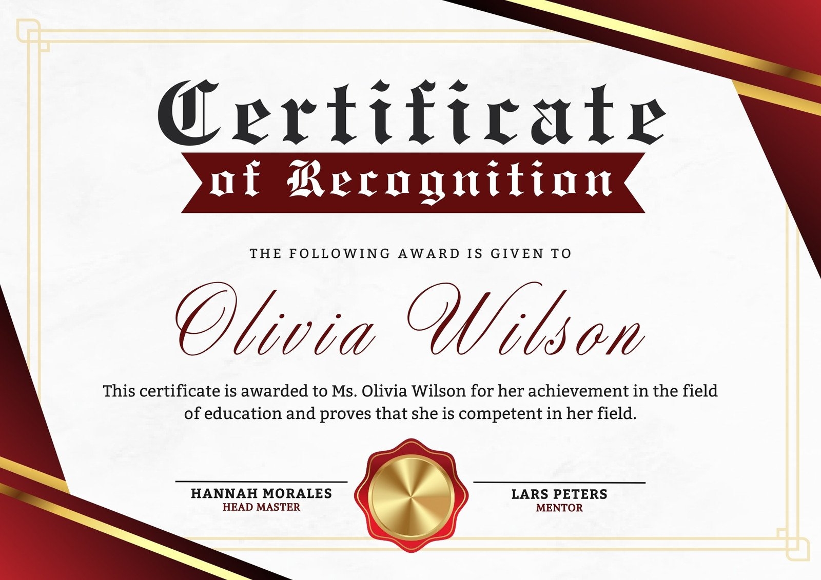 Free Printable And Customizable Award Certificate Templates Canva