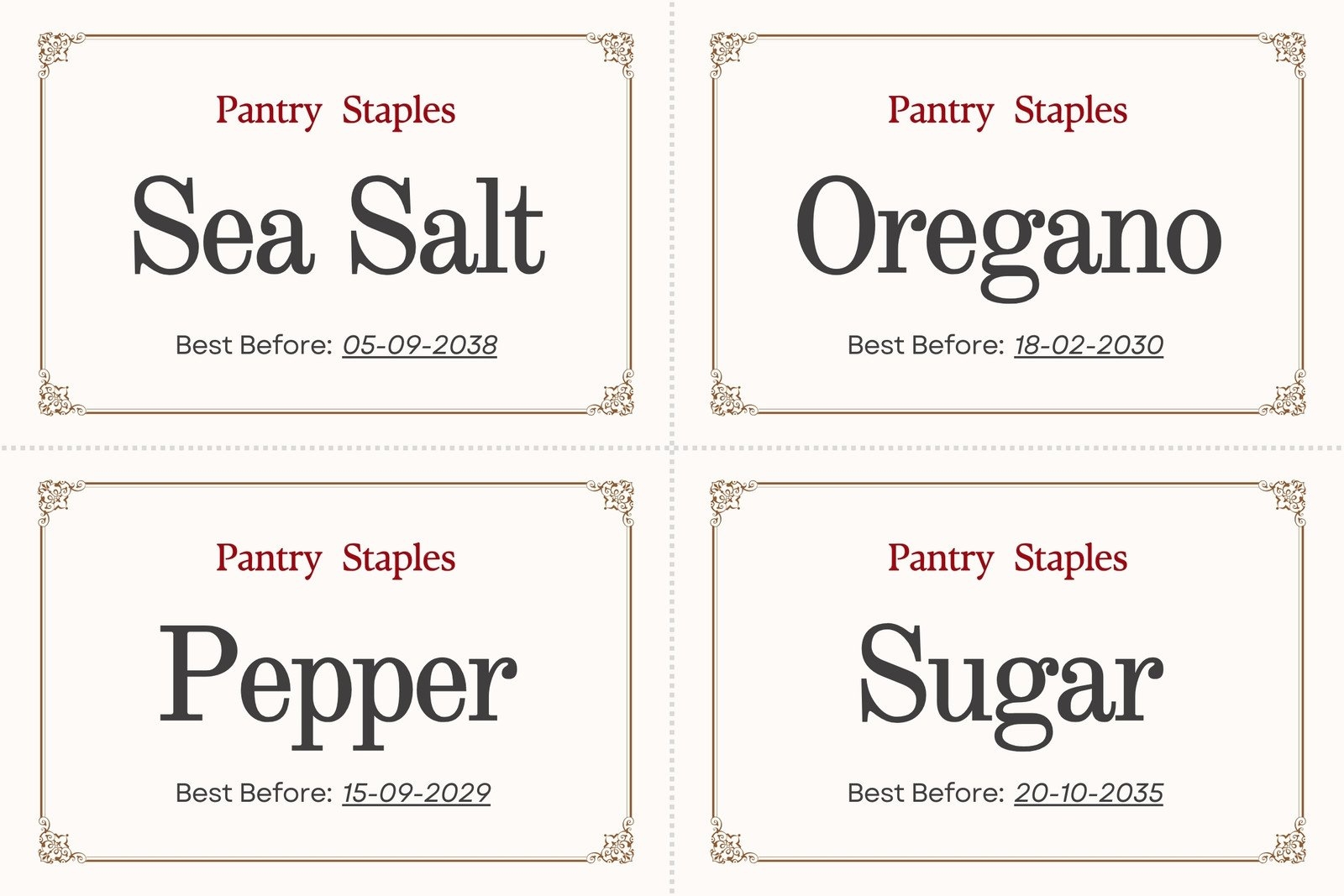 Free Printable And Customizable Kitchen Label Templates Canva