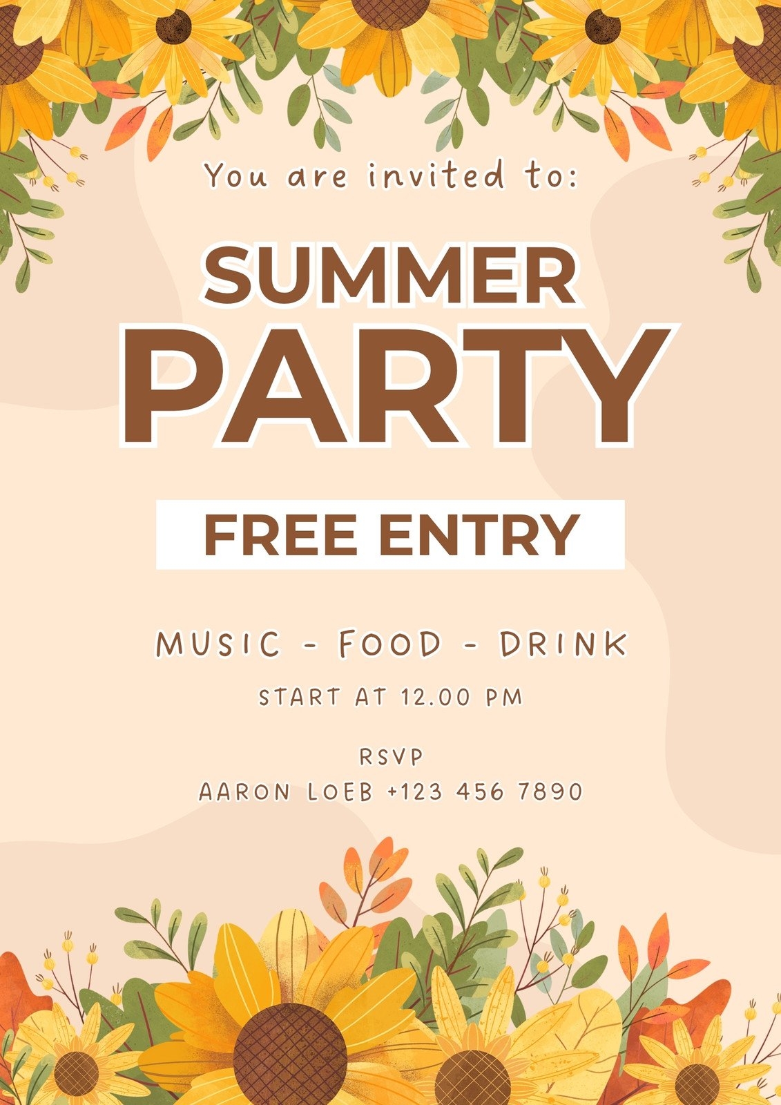 Free Printable And Customizable Party Flyer Templates Canva