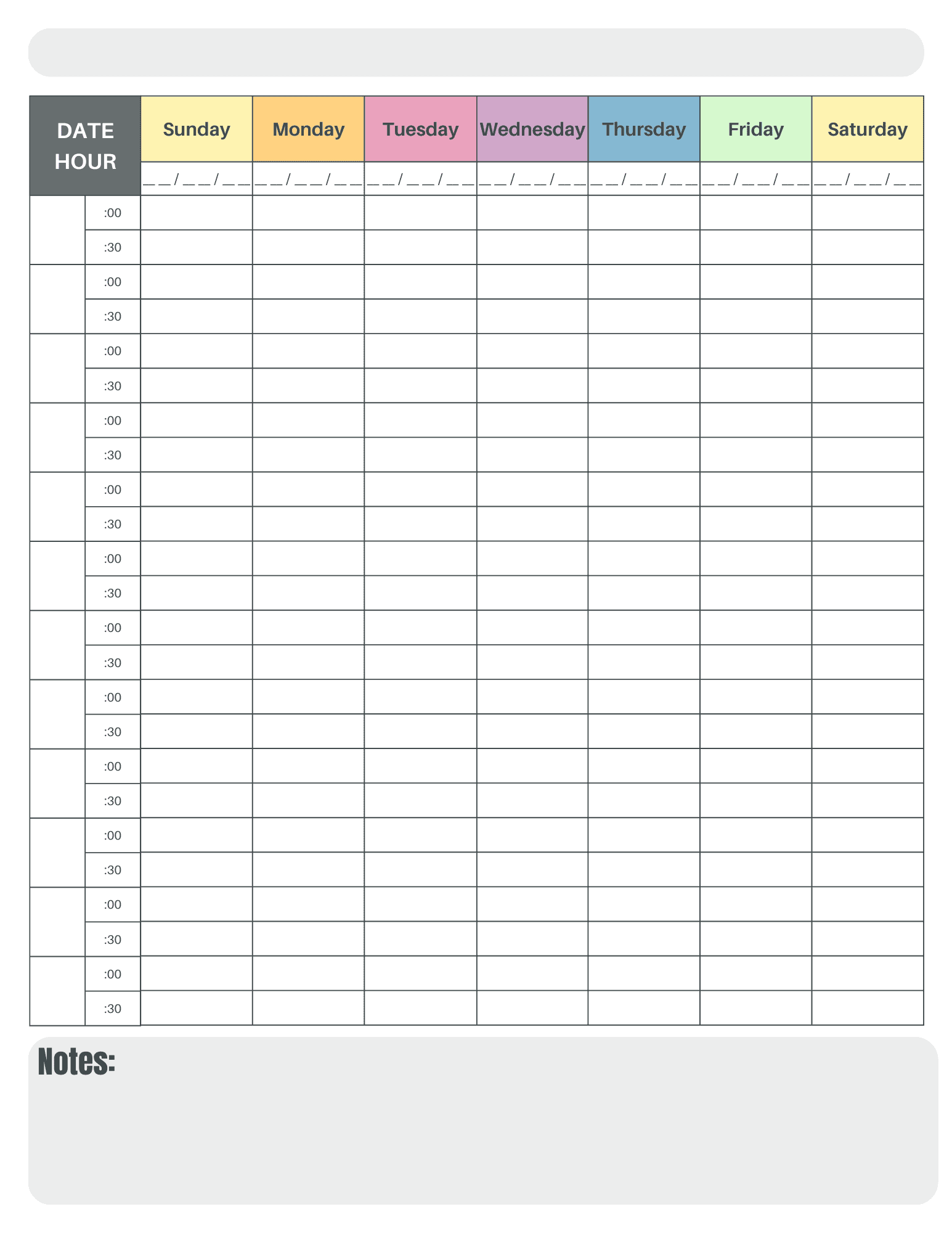 Free Printable Appointment Sheets