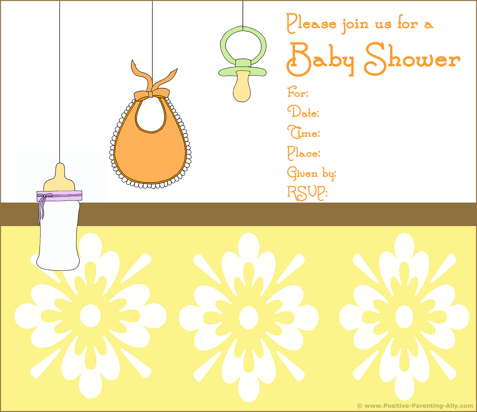 Editable Invitation Card For Baby Shower For Printable