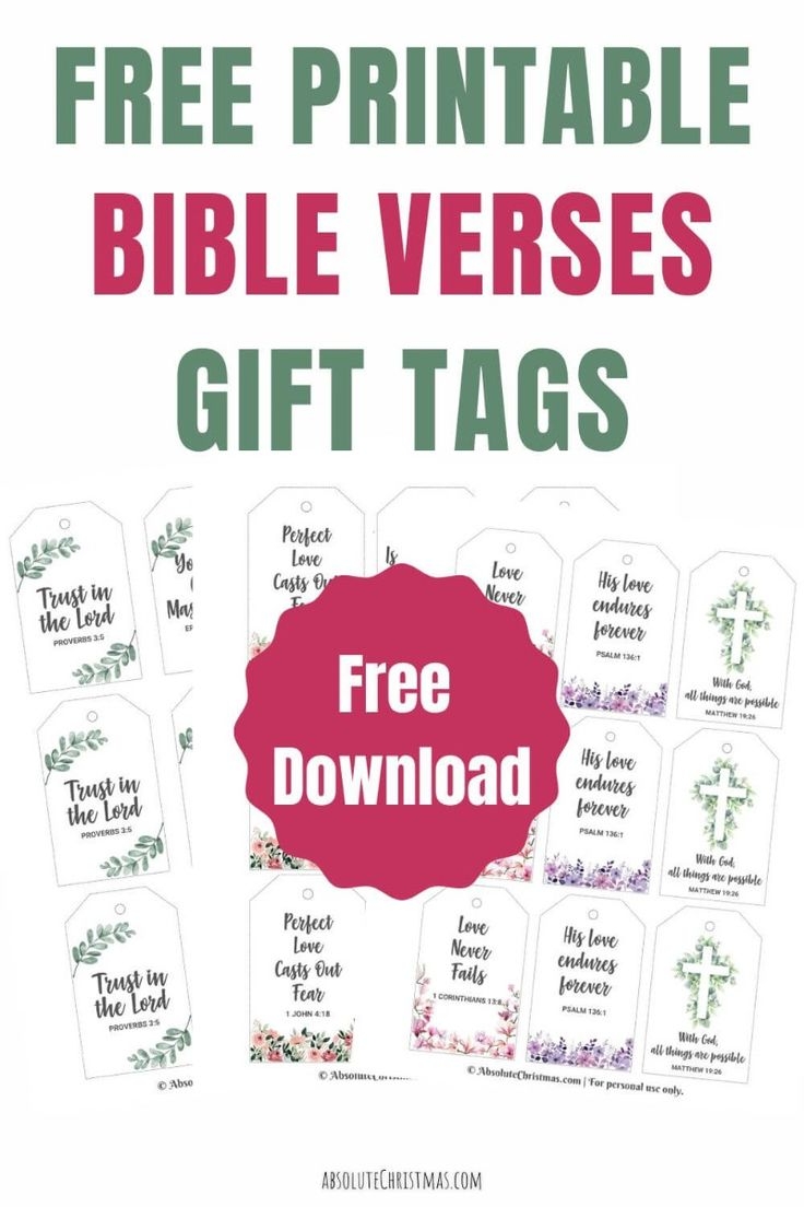 Free Printable Bible Verse Gift Tags