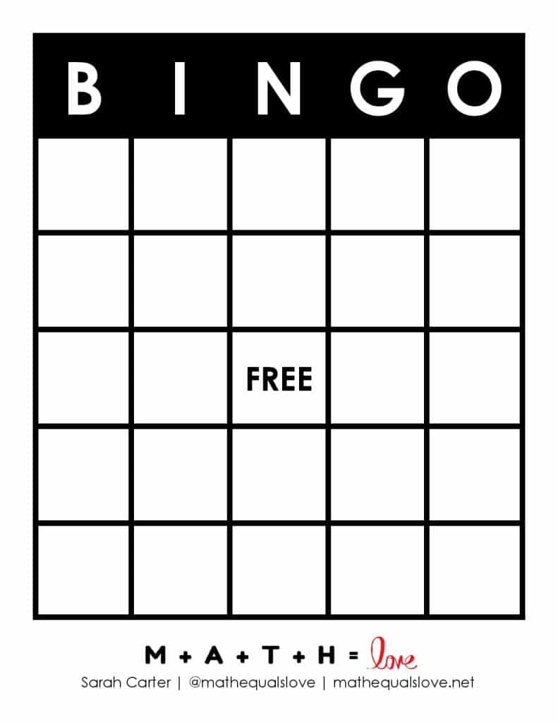 Free Printable Bingo Cards Blank Editable