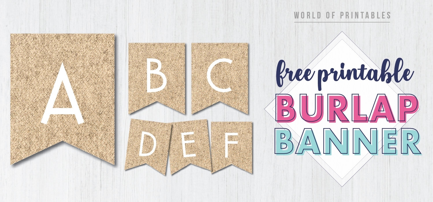 Free Printable Burlap Banner Letters World Of Printables