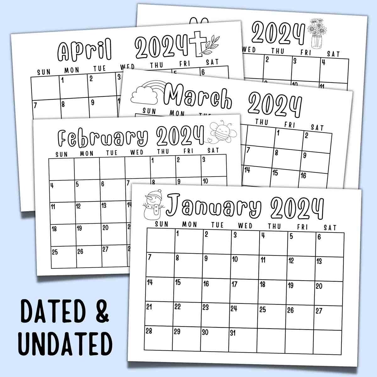 Editable Printable Monthly Calendar For Kids