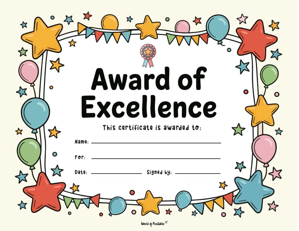 Free Printable Editable Religious Award Certificate For Kids