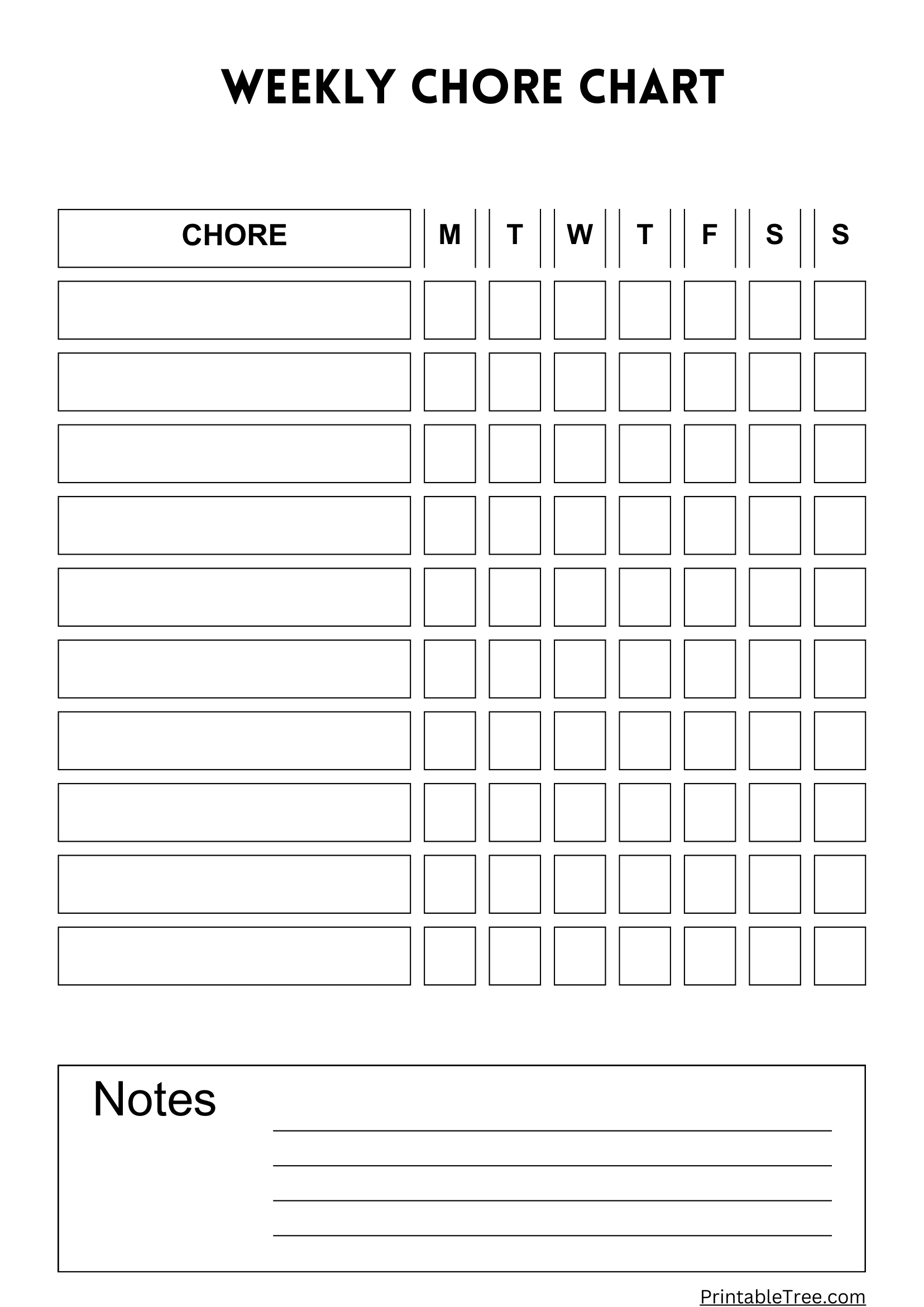 Free Editable Printable Chore Charts For Kids