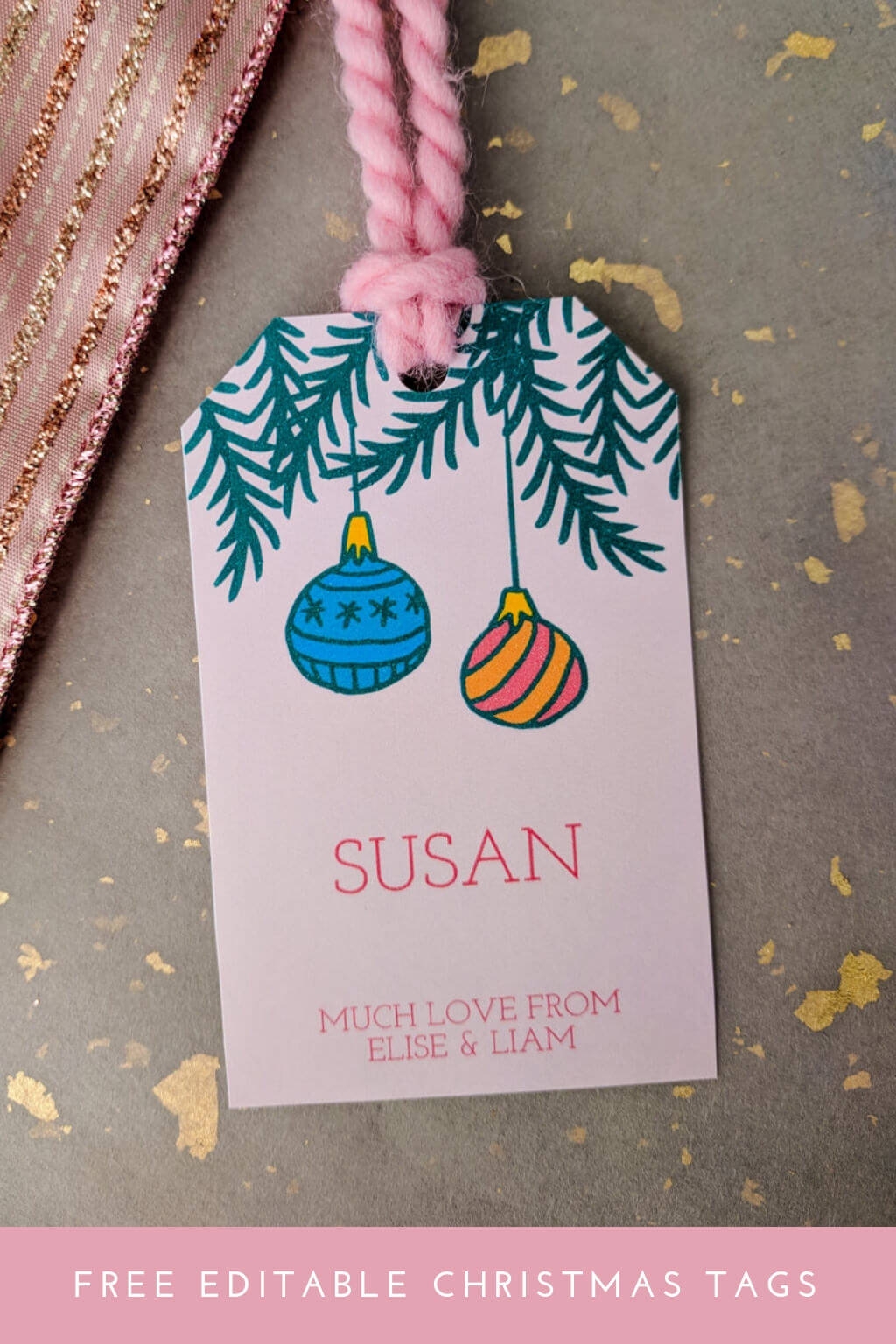 Free Editable Printable Holiday Tag For Mom And Dad