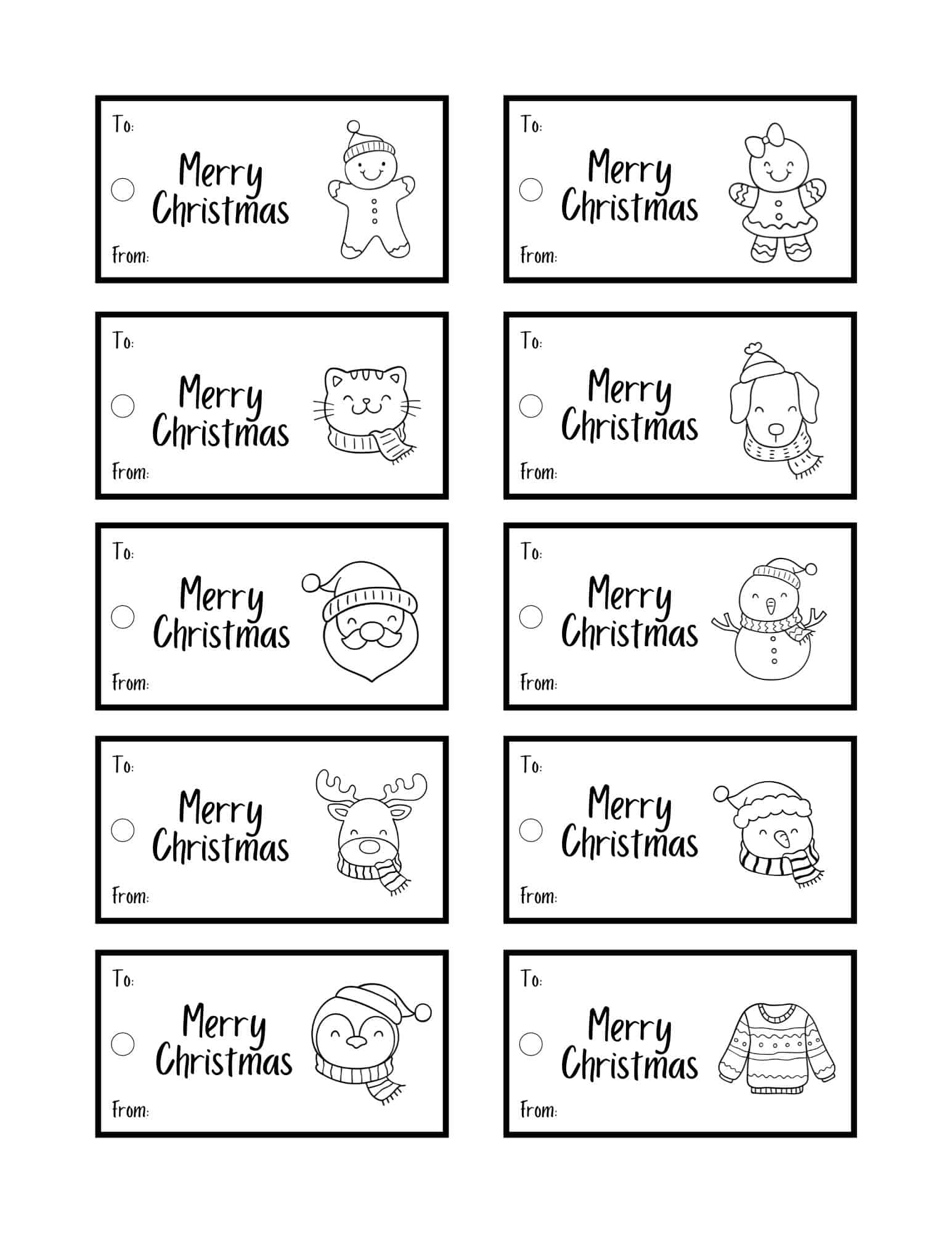 Free Printable Christmas Gift Tags Parties Made Personal