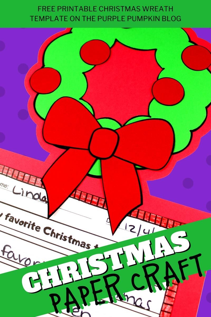 Free Printable Christmas Wreath Craftivity Creative Writing Project
