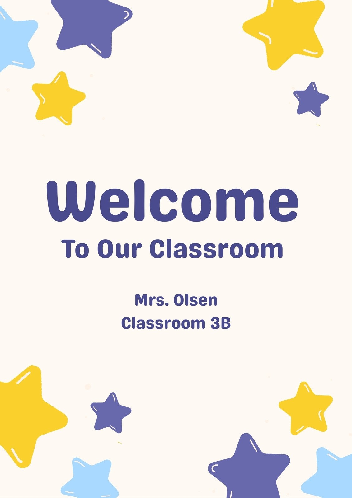 Free Printable Classroom Welcome Poster Templates Canva