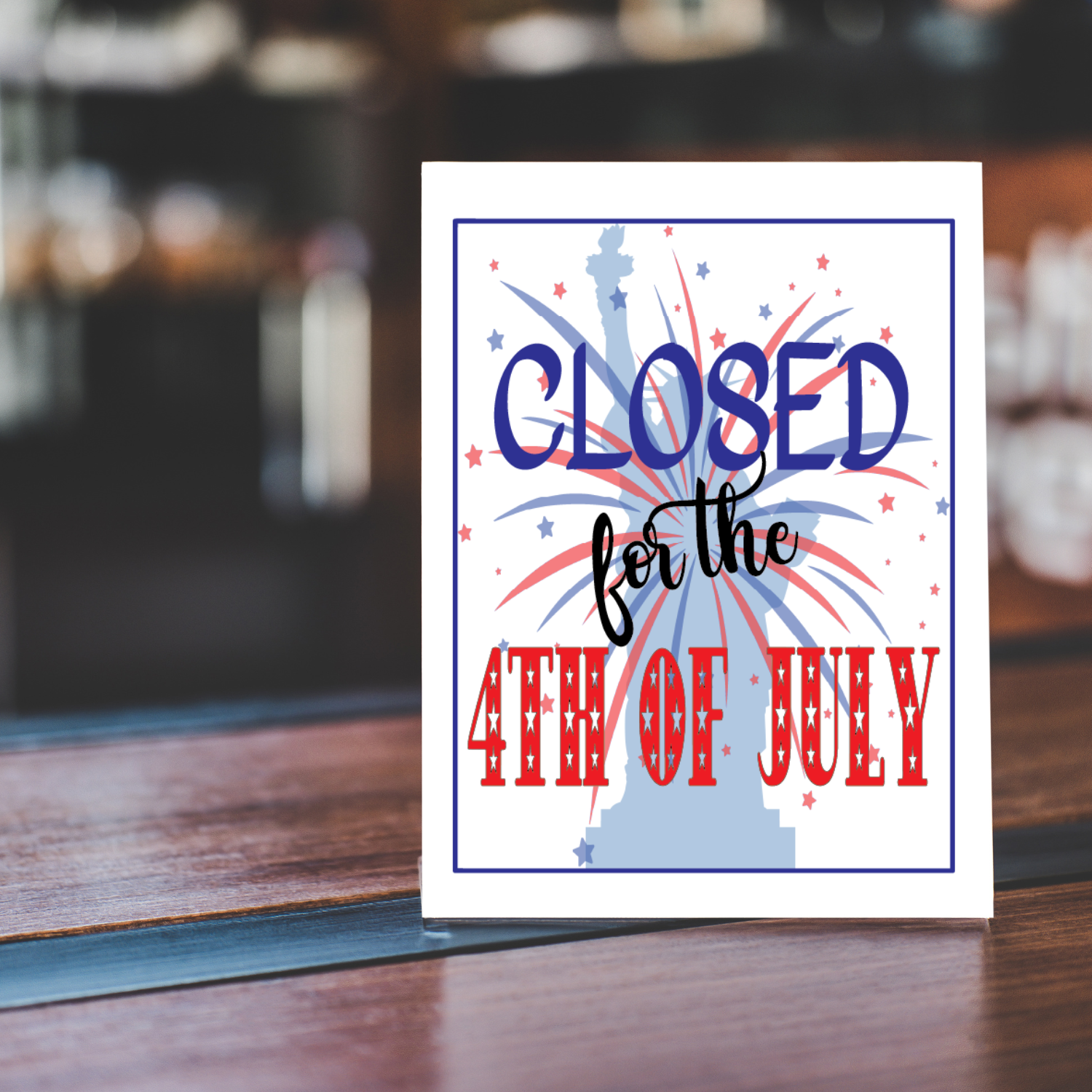 Free Printable And Editable July 4th Closing Signs