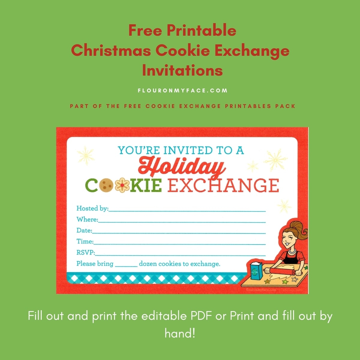 Editable Cookie Exchange Printables