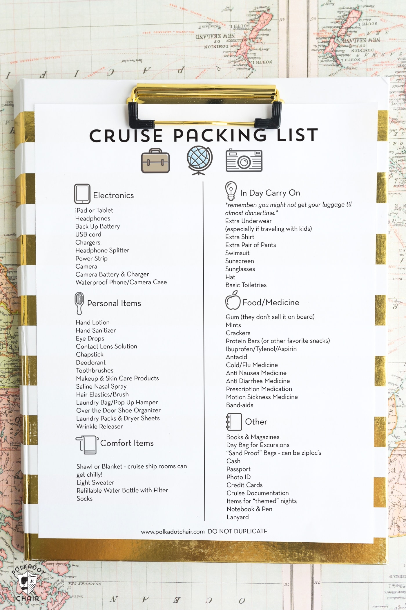 Free Edit Printable Cruise Packing List