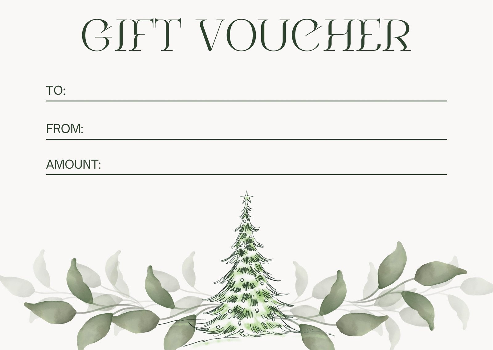 Printable Editable Gift Certificate