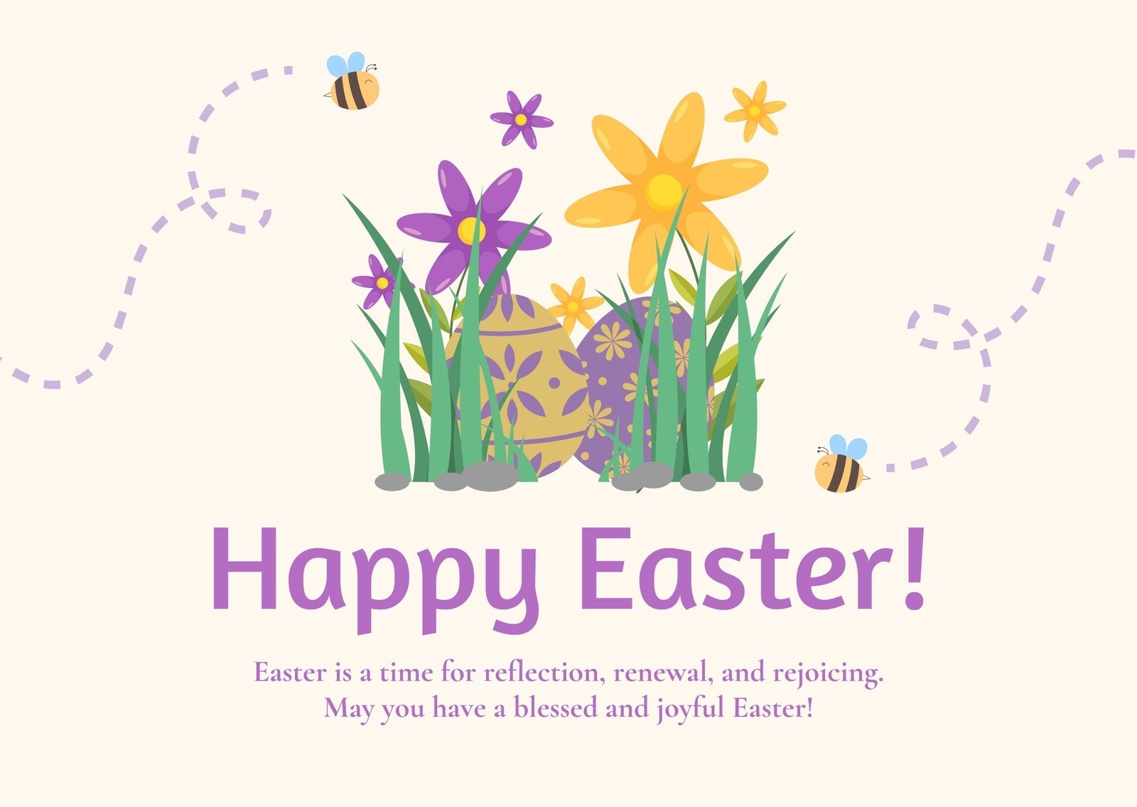 Printable Editable Easter Card