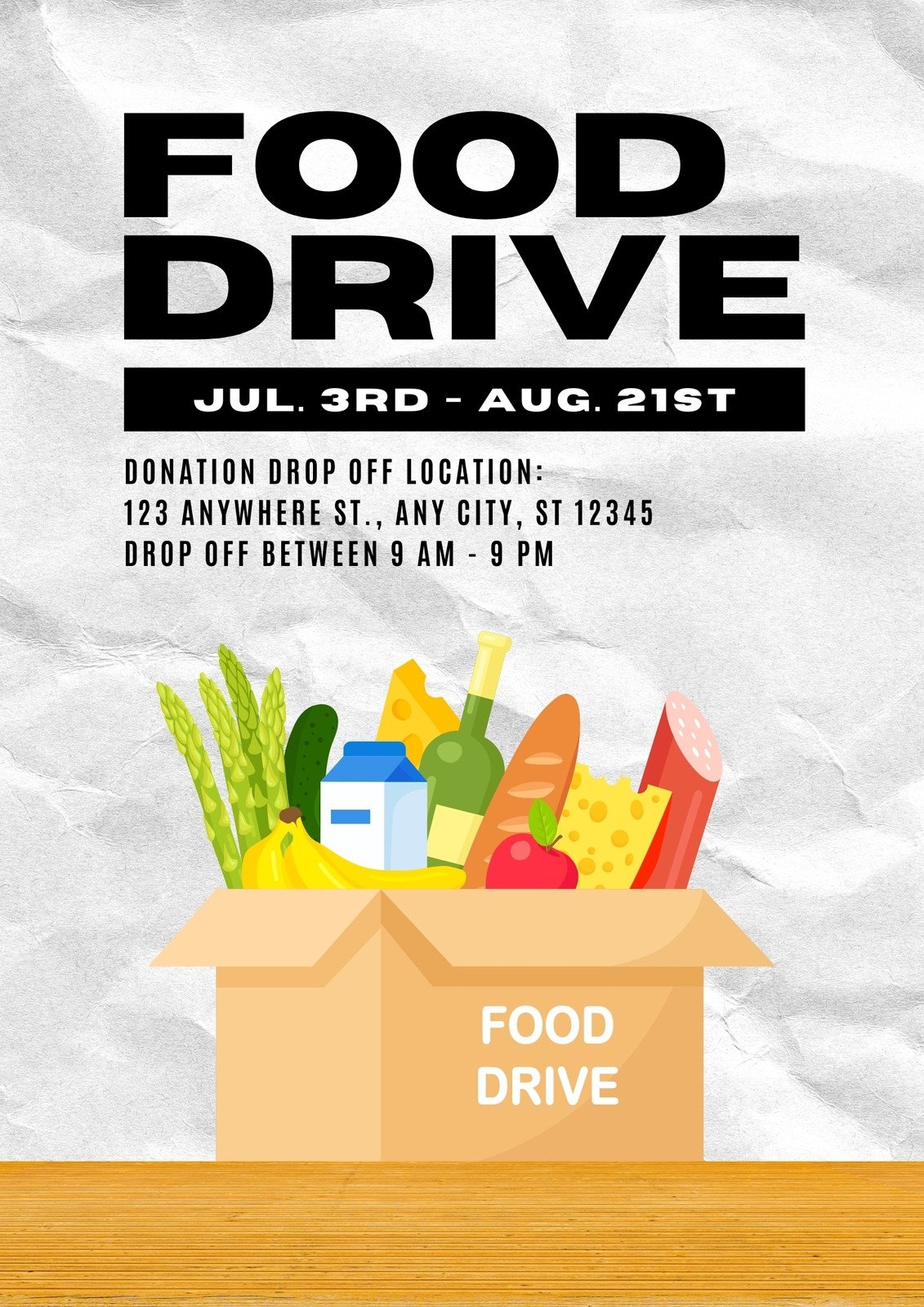 A Free Printable Editable Flyer For A Cancer Drive