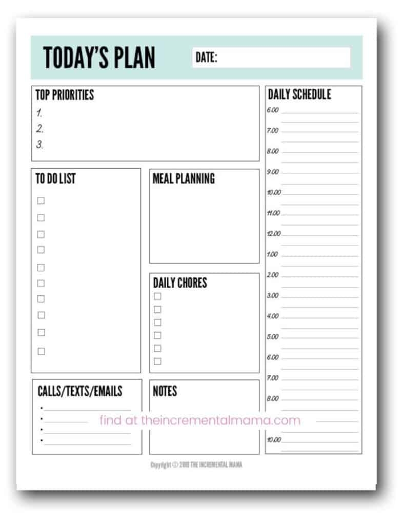 Free Editable Online Daily Planner For Famiulys Printable
