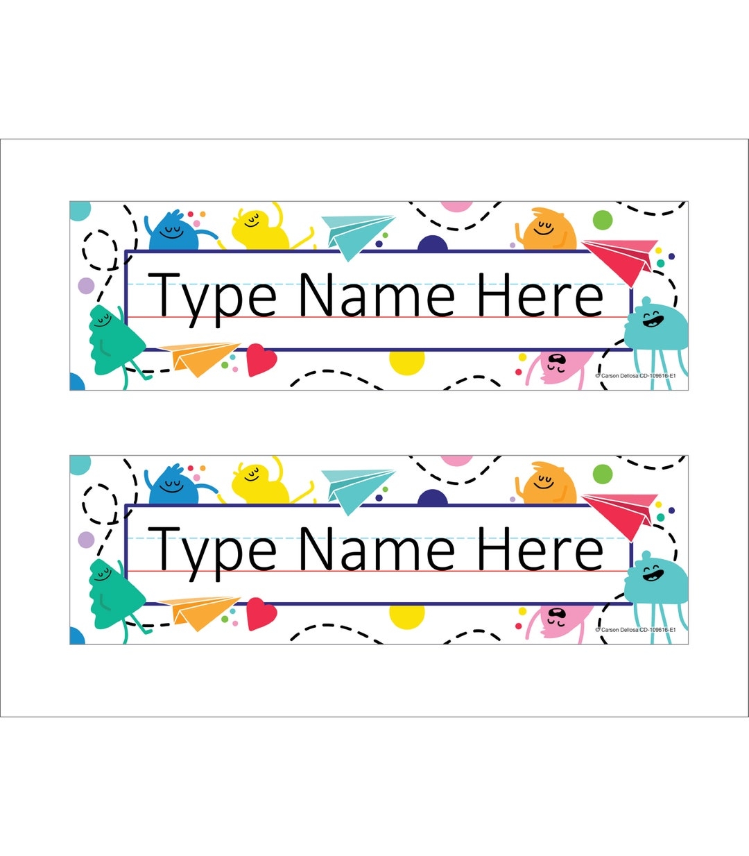 Free Editable Desk Plates For Students Printable