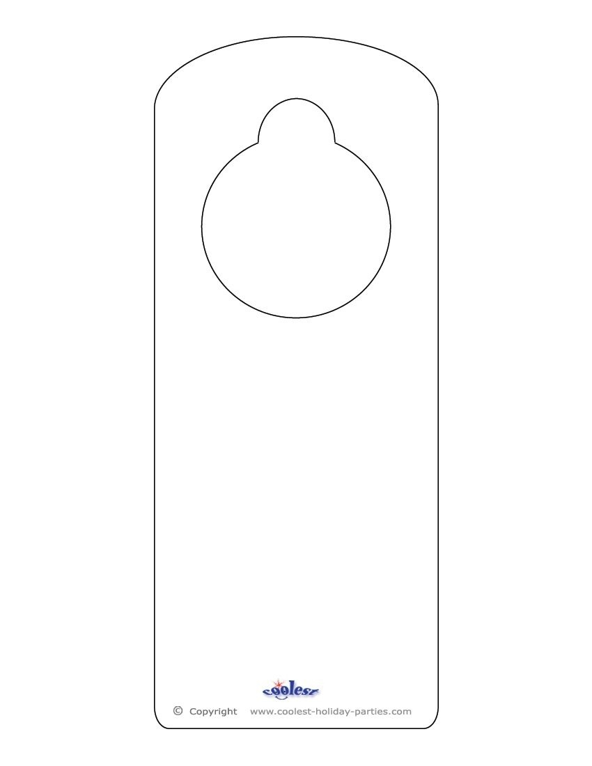 Printable Editable Door Hanger Template