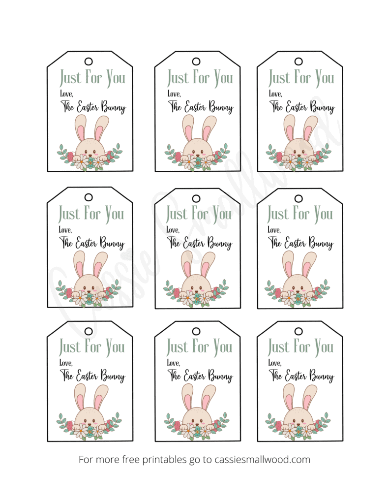 Printable And Editable Easter Tag