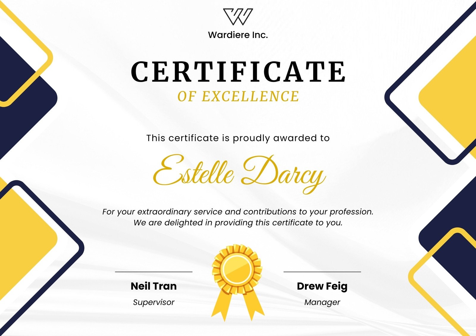 Free Printable Certificate Of Service Templates Editable