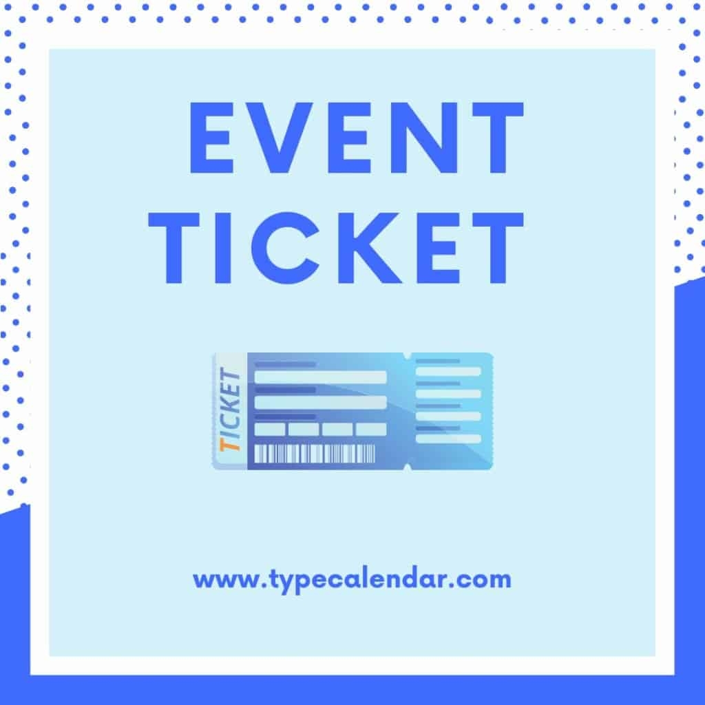 Word Ticket Printable Editable